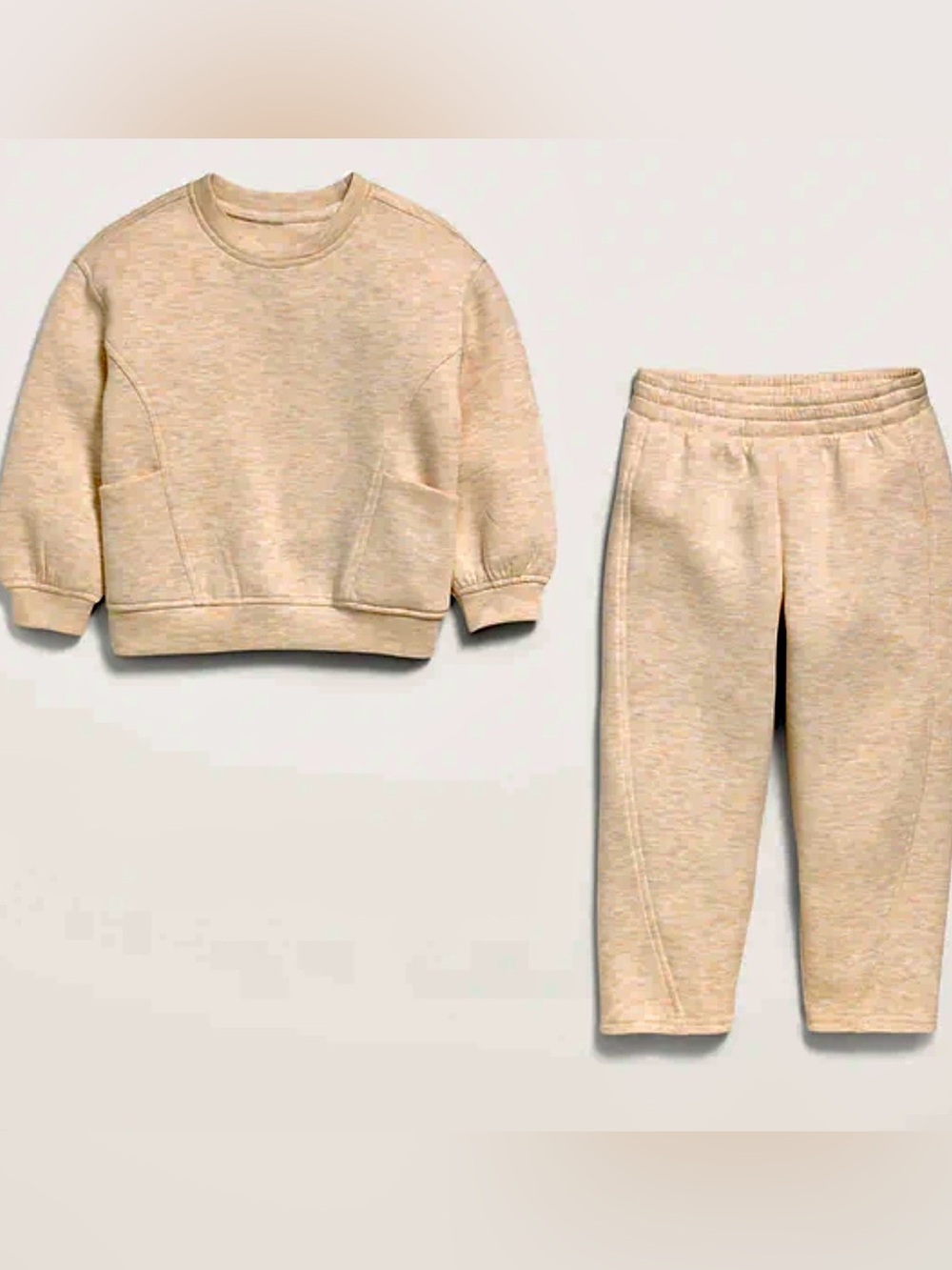 Girls Sweatshirt and Sweatpants 2-Piece Set in Beige - NWT -Size 5T